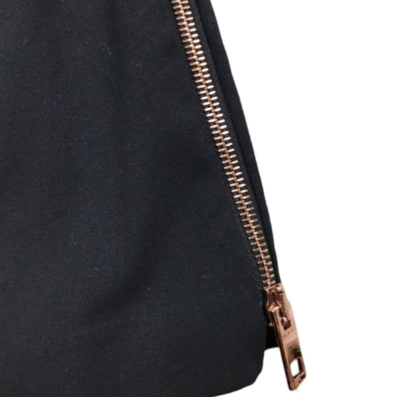 RAG & BONE Black Chapel Zip Legging Pants Size 4 Gold Hardware Designer EUC - Picture 6 of 11